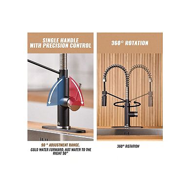 Kitchen Sink Faucet 1.8 Gpm With Pull Down And 3 Models Sprayer Single Handle