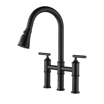 Double-handle Kitchen Faucet With Pull-out Sprayer Infrared Induction
