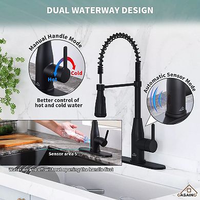 Casainc Touchless Kitchen Faucet With Automatically Turn Off