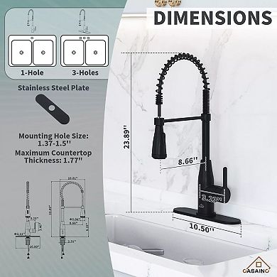 Casainc Touchless Kitchen Faucet With Automatically Turn Off