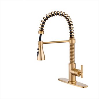 Single Handle Kitchen Sink Faucet Pull-down Sprayer 360 Swivel 3 Functions