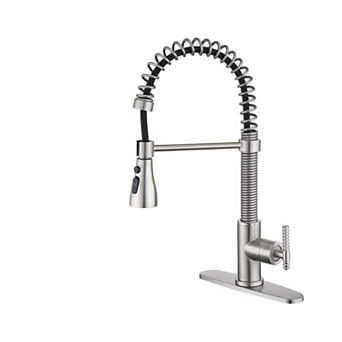 Single Handle Kitchen Sink Faucet Pull-down Sprayer 360 Swivel 3 Functions