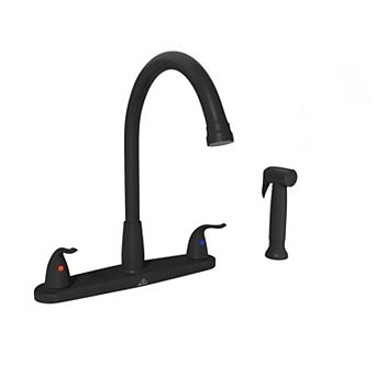 Casainc Double Handle Kitchen Sink Faucet With Side Sprayer