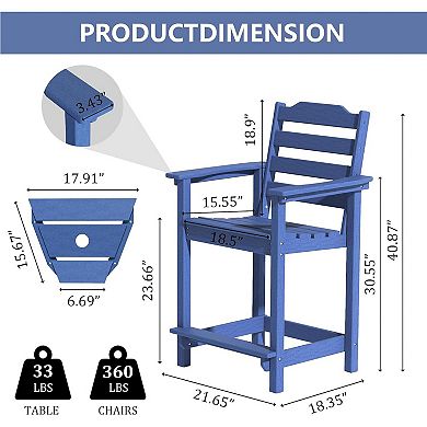 Tall Adirondack Chairs Outdoor Patio Bistro Chair