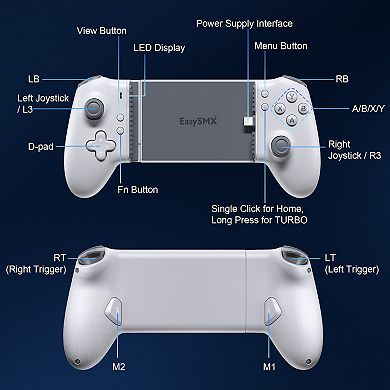 EasySMX M15 Wireless Gaming Controller - Hall Effect Joysticks, Mechanical Triggers
