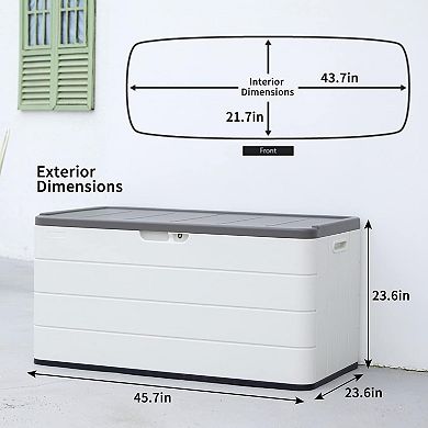 23.62'' W 110 Gallons Water Resistant Resin Cabinet Deck Box
