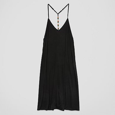 Women's Freshwater Beaded Back Midi Cover-Up Dress