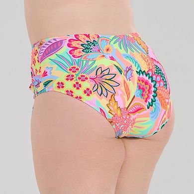 Plus Size Freshwater Bow Tie High Waist Swim Bottoms