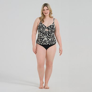 Plus Size Freshwater Twist Tankini Swim Top