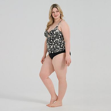 Plus Size Freshwater Twist Tankini Swim Top