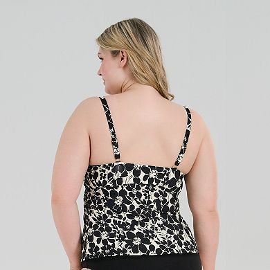 Plus Size Freshwater Twist Tankini Swim Top