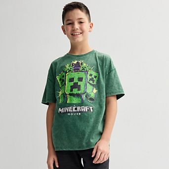 Boys 8-20 Minecraft Movie Creeper Graphic Tee