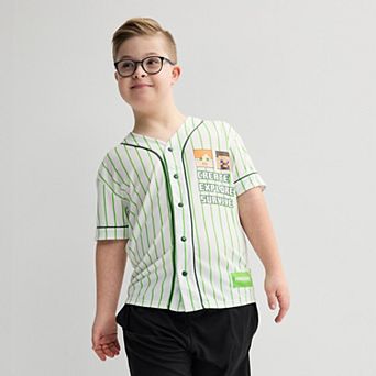 Boys 8-20 Minecraft Graphic Baseball Jersey