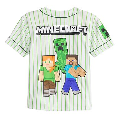 Boys 8-20 Minecraft Graphic Baseball Jersey