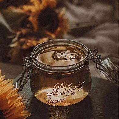 Le Parfait Super Jars French Glass Round Jars With Airtight Lid For Canning Food Storage 8 fl oz