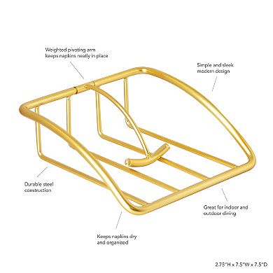 Spectrum Euro Gold Weighted Napkin Holder
