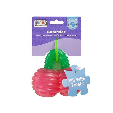 Outward Hound Gummiez Cherries 2-in-1 Dental Treat Stuffer