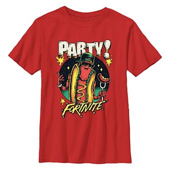 Boys 8-20 Fortnite Party Hot Dog Graphic Tee