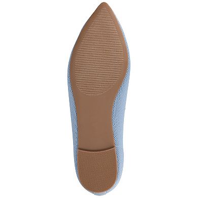 Journee Minnah Knit Slip-On Pointed-Toe Women's Dress Flats
