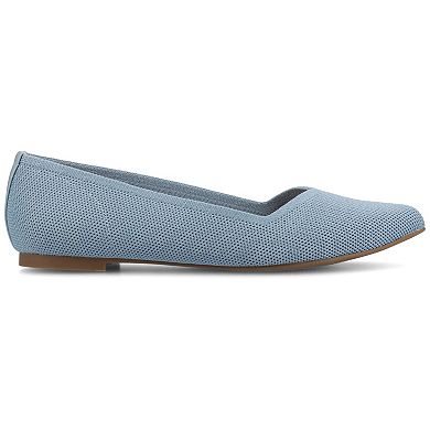Journee Minnah Knit Slip-On Pointed-Toe Women's Dress Flats
