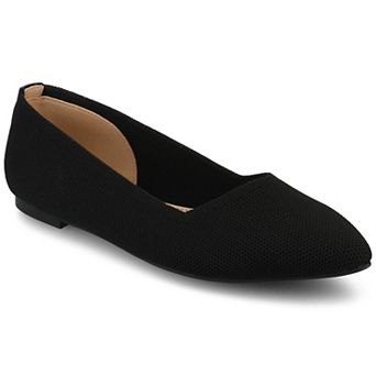 Journee Minnah Knit Slip-On Pointed-Toe Women's Dress Flats