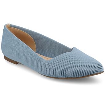 Journee Minnah Knit Slip-On Pointed-Toe Women's Dress Flats