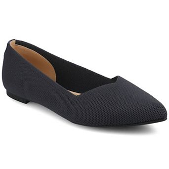 Journee Minnah Knit Slip-On Pointed-Toe Women's Dress Flats