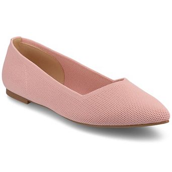 Journee Minnah Knit Slip-On Pointed-Toe Women's Dress Flats