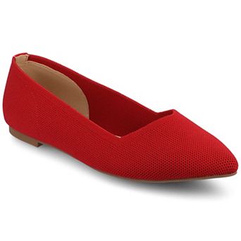 Journee Minnah Knit Slip-On Pointed-Toe Women's Dress Flats