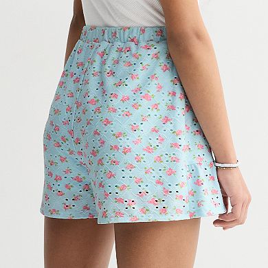 Girls 7-16 Mini Society Knit Eyelet Wrap Skort