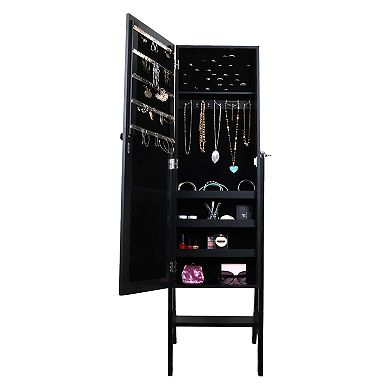 Prinz Freestanding Jewelry Storage Cabinet with Full-Length Mirror