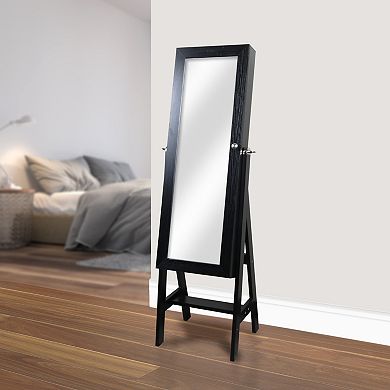 Prinz Freestanding Jewelry Storage Cabinet with Full-Length Mirror
