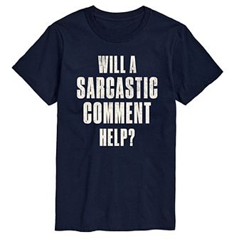 Big & Tall Sarcastic Comment Help Graphic Tee