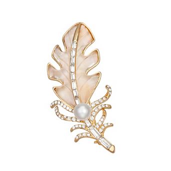 Napier Gold Tone Feather Pin