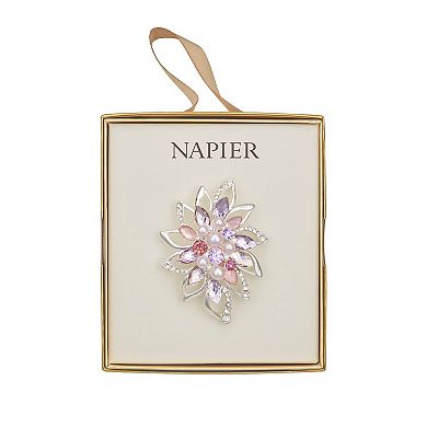 Napier Silver Tone Cluster Stone Pin