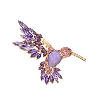 Napier Silver Tone Hummingbird Pin