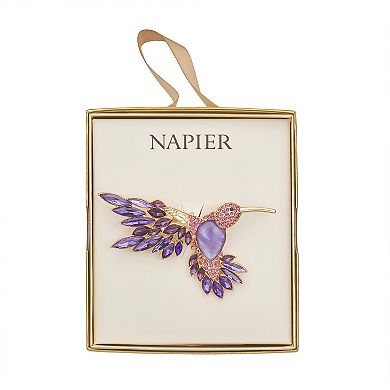 Napier Silver Tone Hummingbird Pin