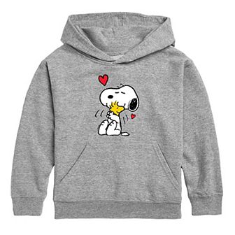 Boys 8-20 Peanuts Snoopy & Woodstock Heart Graphic Hoodie