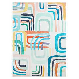 Town & Country Play Jovie Rainbow Party Kids Washable Area Rug