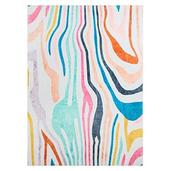 Town & Country Play Leta Zebra Stripe Kids Washable Area Rug