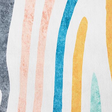 Town & Country Play Leta Zebra Stripe Kids Washable Area Rug