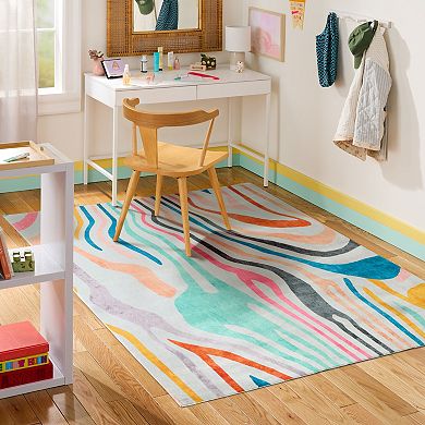 Town & Country Play Leta Zebra Stripe Kids Washable Area Rug