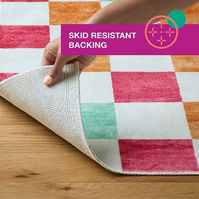 Town & Country Play Niko Checkmate Kids Washable Area Rug