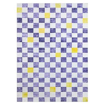 Town & Country Play Niko Checkmate Kids Washable Area Rug
