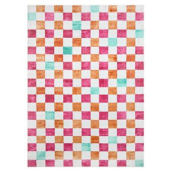 Town & Country Play Niko Checkmate Kids Washable Area Rug