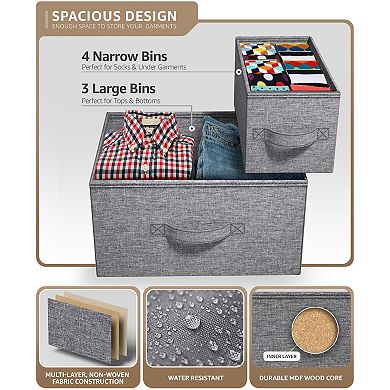 Sorbus 7 Drawers Dresser With Steel Frame, Wood Top, Handles - Storage For Bedroom, Home, Etc