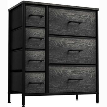 Sorbus 7 Drawers Dresser With Steel Frame, Wood Top, Handles - Storage For Bedroom, Home, Etc