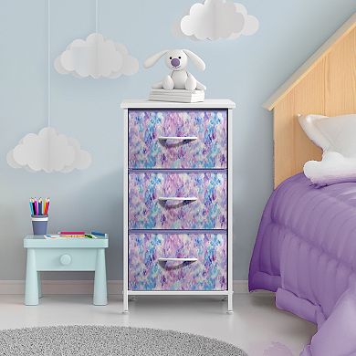 Sorbus 3 Drawers Nightstand With Steel Frame, Wood Top - Great For Home, Bedroom, Office & More