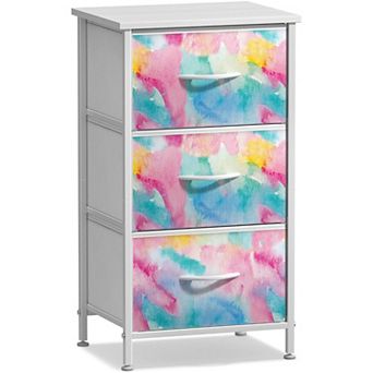 Sorbus 3 Drawers Nightstand With Steel Frame, Wood Top - Great For Home, Bedroom, Office & More