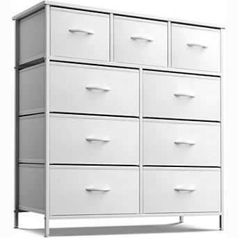 Sorbus 9 Drawers Dresser - Storage For Bedroom, Closet, Office Organization - Steel Frame, Wood Top